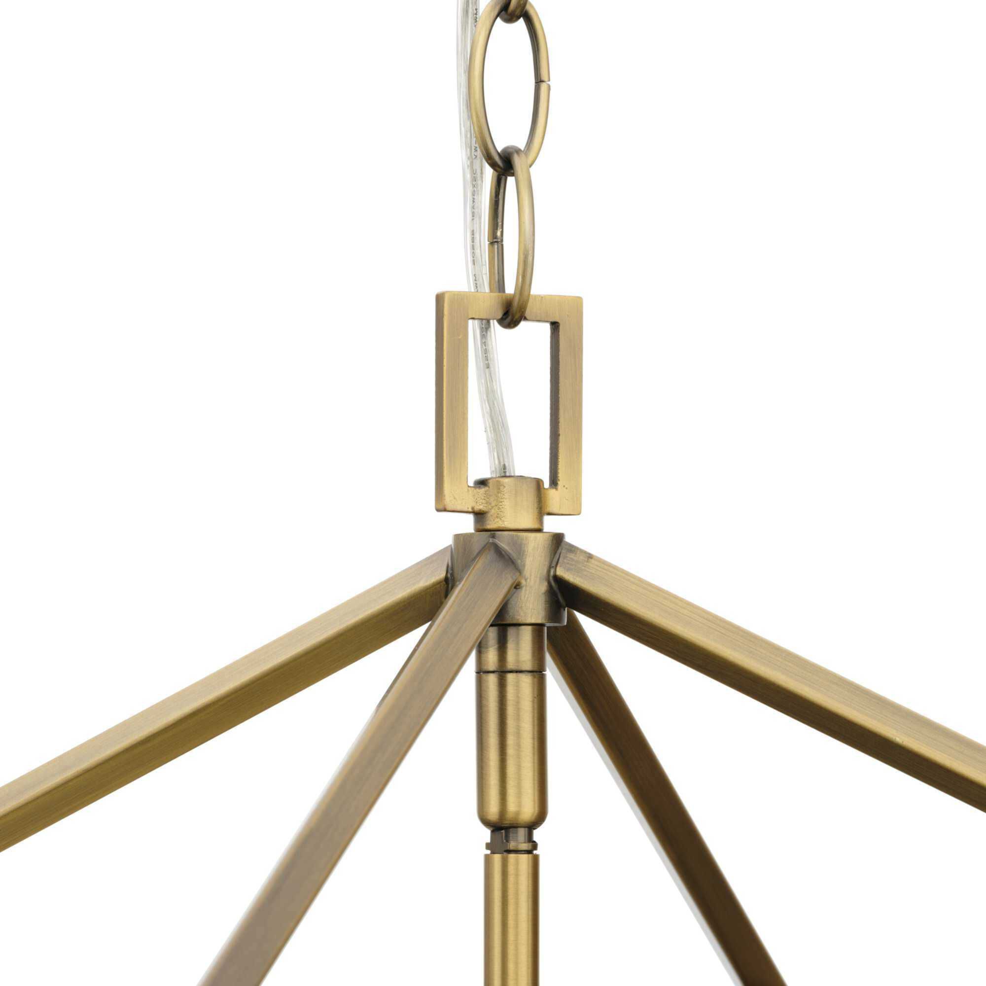 Hillcrest 4 Light 13 inch Vintage Brass Foyer Light Ceiling Light