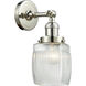Franklin Restoration Colton LED 6 inch Polished Nickel Semi-Flush Mount Ceiling Light, Franklin Restoration