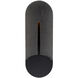 Clog LED 16 inch Basalt Stone and Black Outdoor Wall Light in 3000K, Bassalt Stone and Black