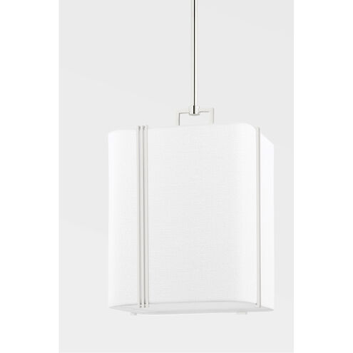 Downing 1 Light 13.25 inch Polished Nickel Pendant Ceiling Light, Small