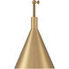 Pharos 60.00 watt Noble Brass Adjustable Wall Sconce Wall Light