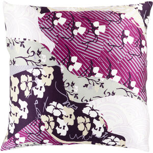 Geisha 18 inch Ivory, Light Gray, Lavender Pillow Kit