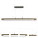 Joist LED 45.25 inch Driftwood and Charcoal Linear Pendant Ceiling Light