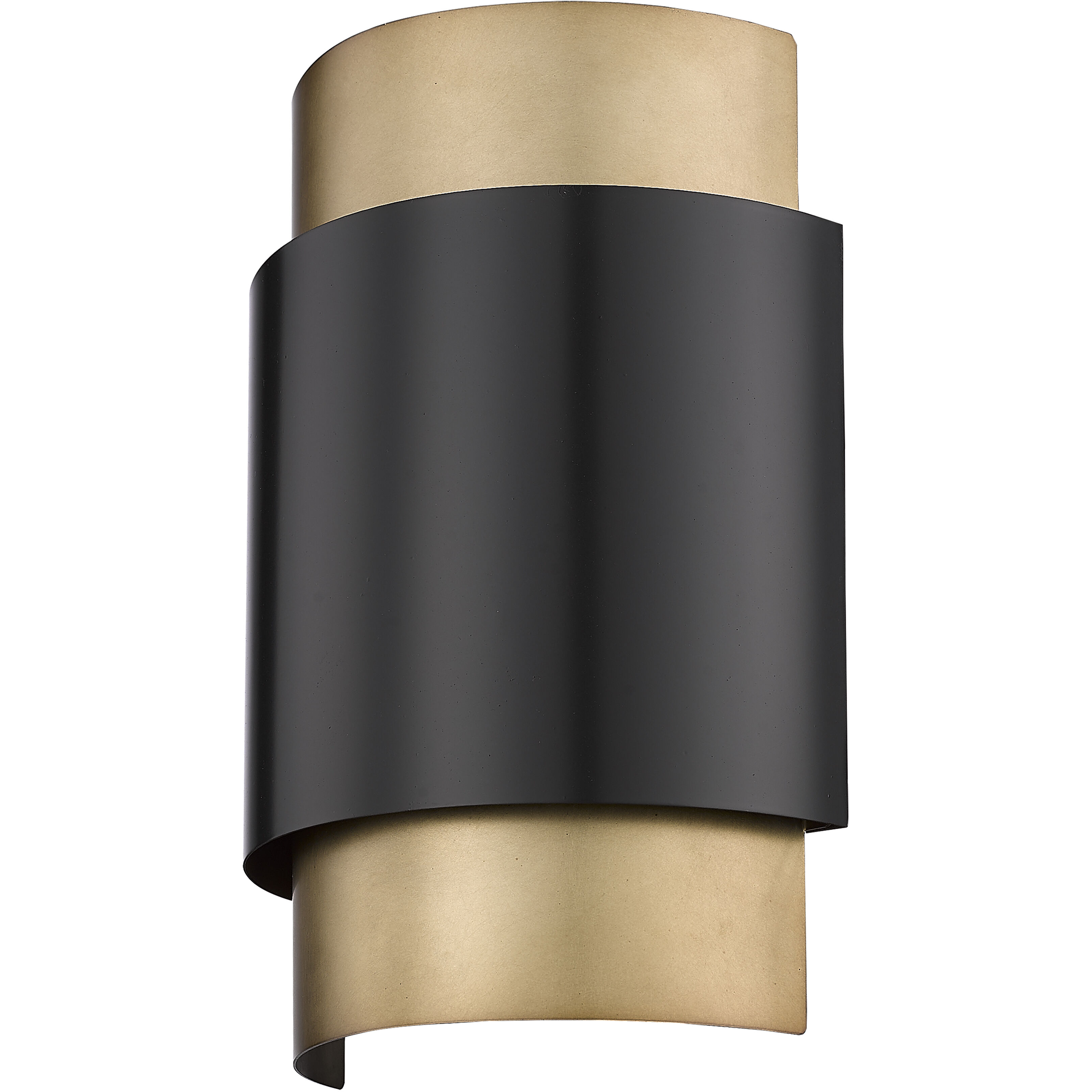 Harlech 2 Light 8.5 inch Bronze and Rubbed Brass Wall Sconce Wall Light in Bronze and Brass