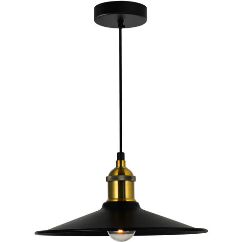 Brave 1 Light 10 inch Black Mini Pendant Ceiling Light