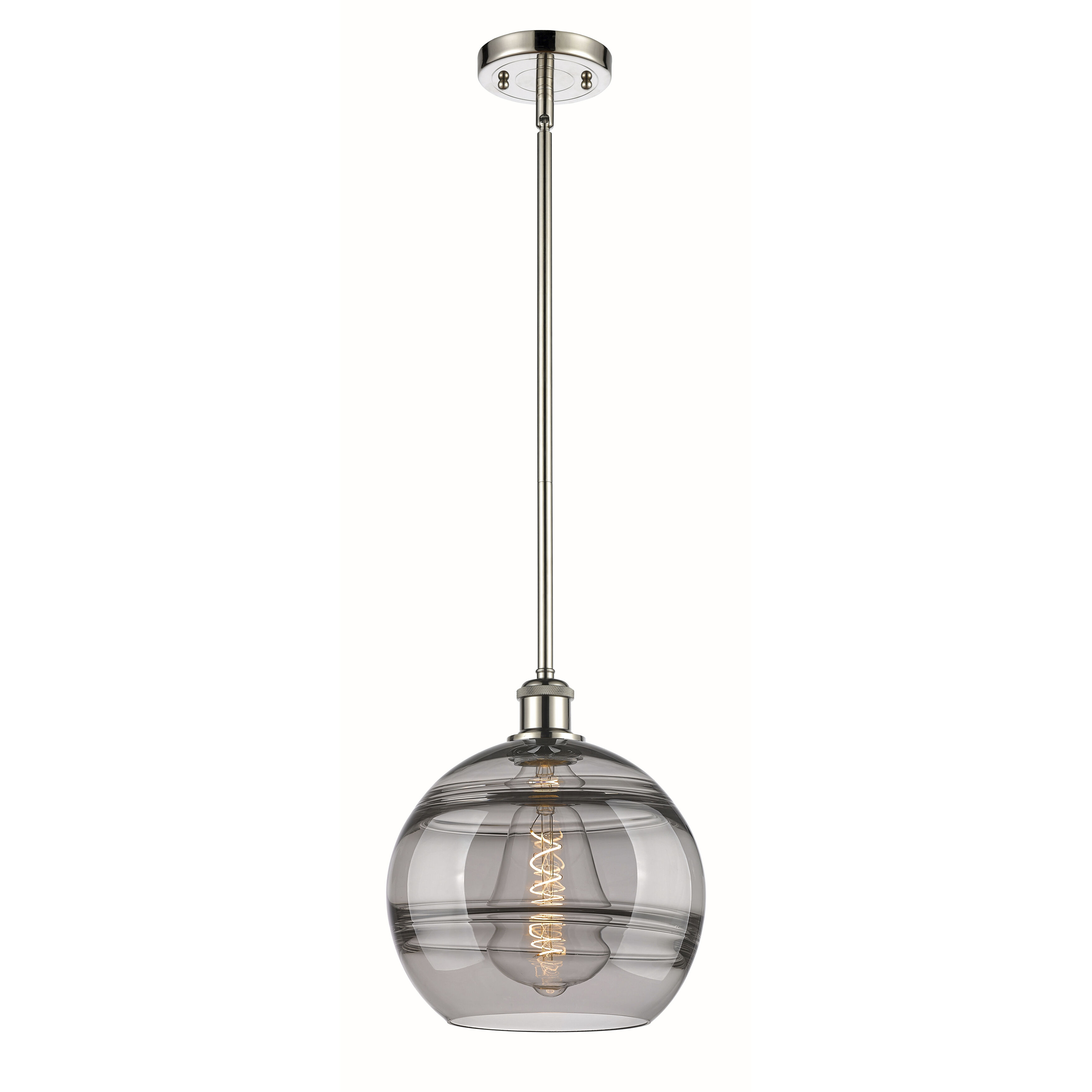 Ballston Rochester 1 Light 10 inch Polished Nickel Stem Hung Mini Pendant Ceiling Light