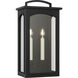 C&M by Chapman & Myers Modesto 2 Light 19.25 inch Textured Black Outdoor Wall Lantern