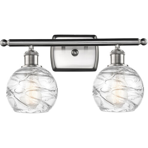 Ballston Small Deco Swirl LED 16 inch Brushed Satin Nickel Bath Vanity Light Wall Light, Ballston