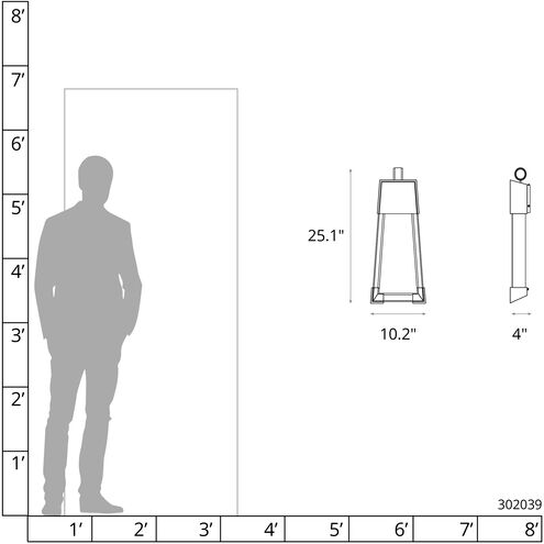 Revere 1 Light 25.1 inch Coastal Bronze and Coastal Bronze Outdoor Sconce, Medium