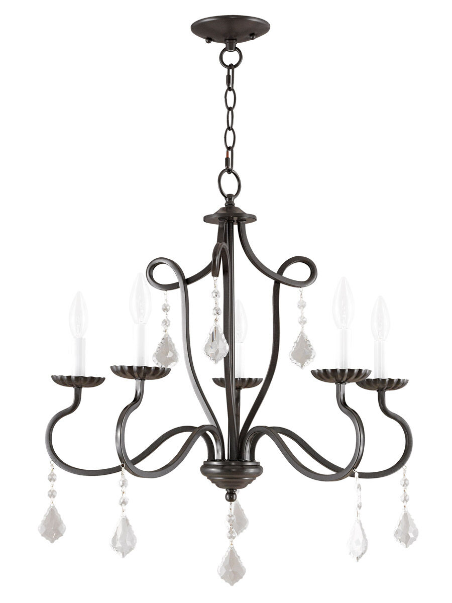Callisto 5 Light 24 inch English Bronze Chandelier Ceiling Light