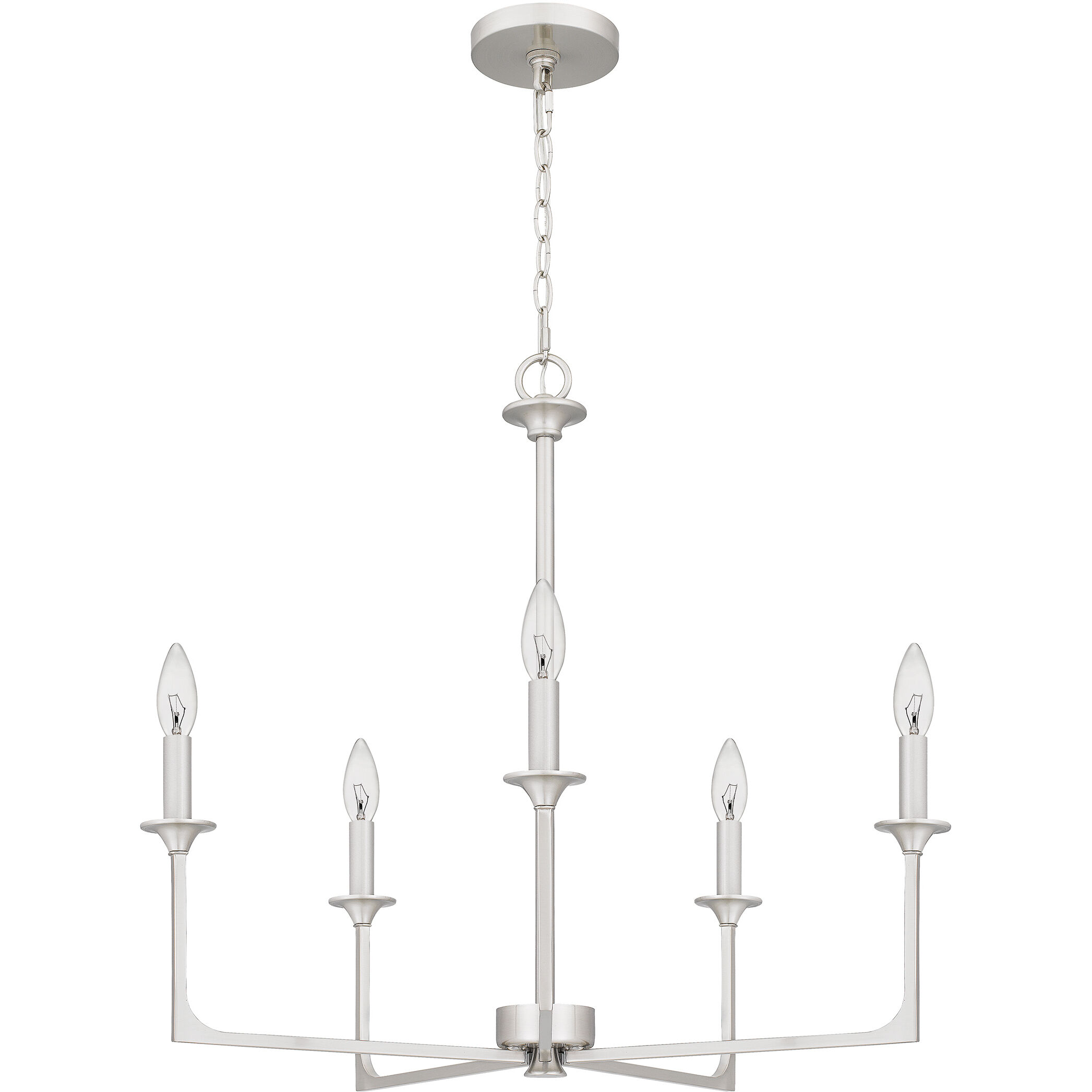 Prescott 5 Light 26 inch Brushed Nickel Chandelier Ceiling Light