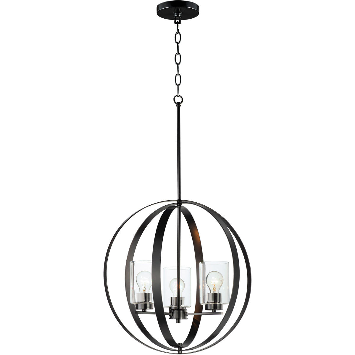 Sentinel 3 Light 20.75 inch Black Single Pendant Ceiling Light