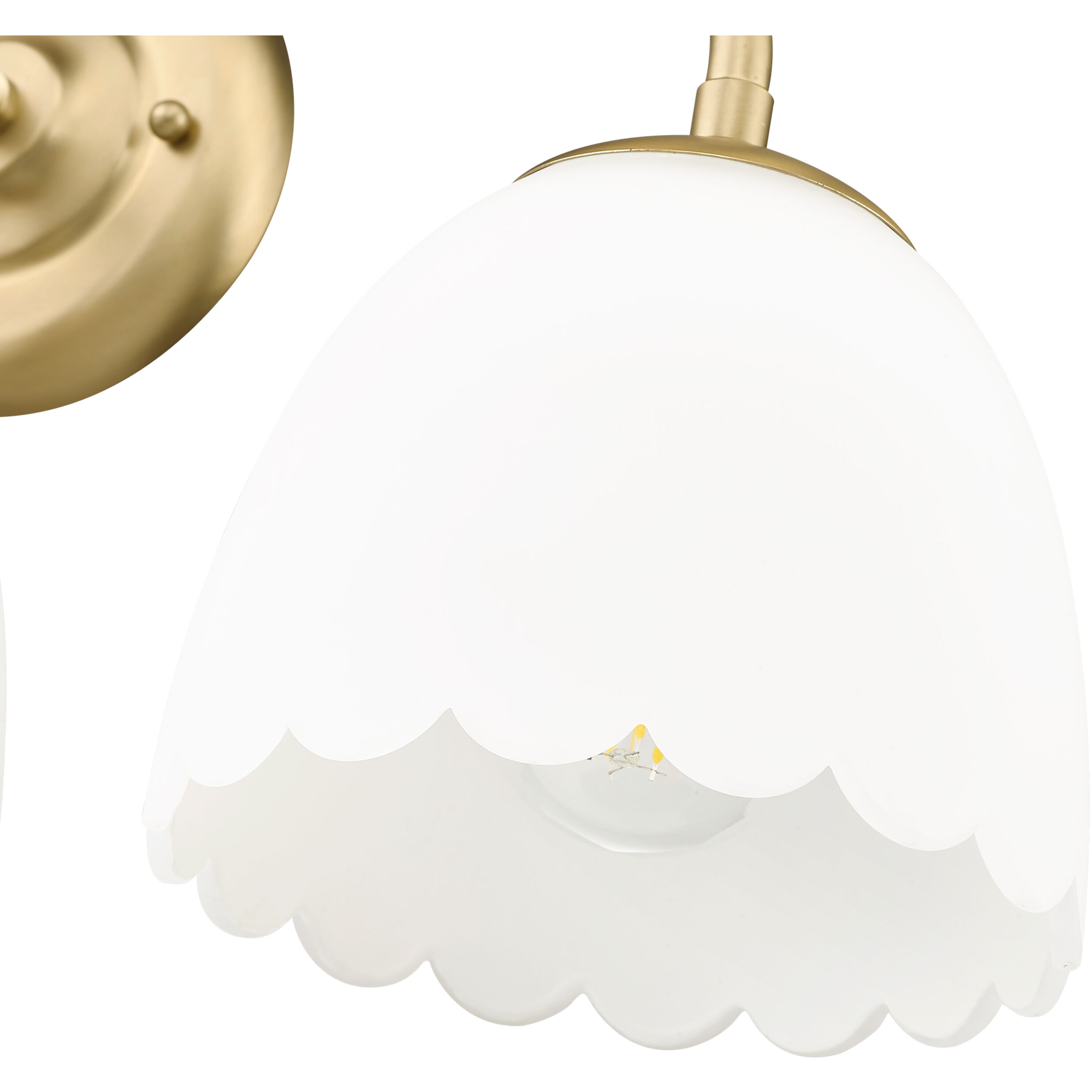 Dorinda Vanity Wall Light in Brushed Champagne Brass