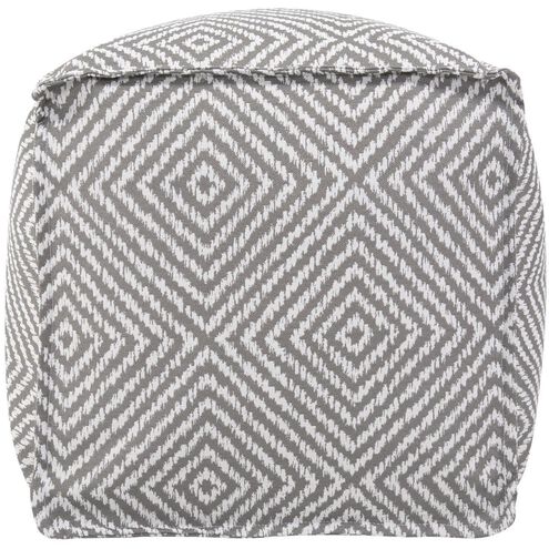 Helm 18 inch Pewter Outdoor Poof, Square