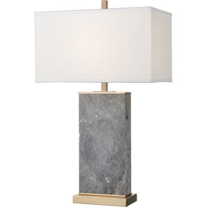Archean 30 inch 150.00 watt Gray Marble with Brass Table Lamp Portable Light