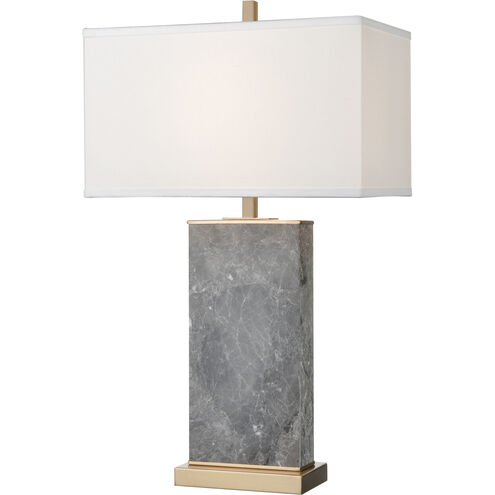 Archean 30 inch 150.00 watt Gray Marble with Brass Table Lamp Portable Light