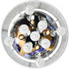 Water Drop 4 Light 10 inch Chrome Drum Shade Flush Mount Ceiling Light in Silver