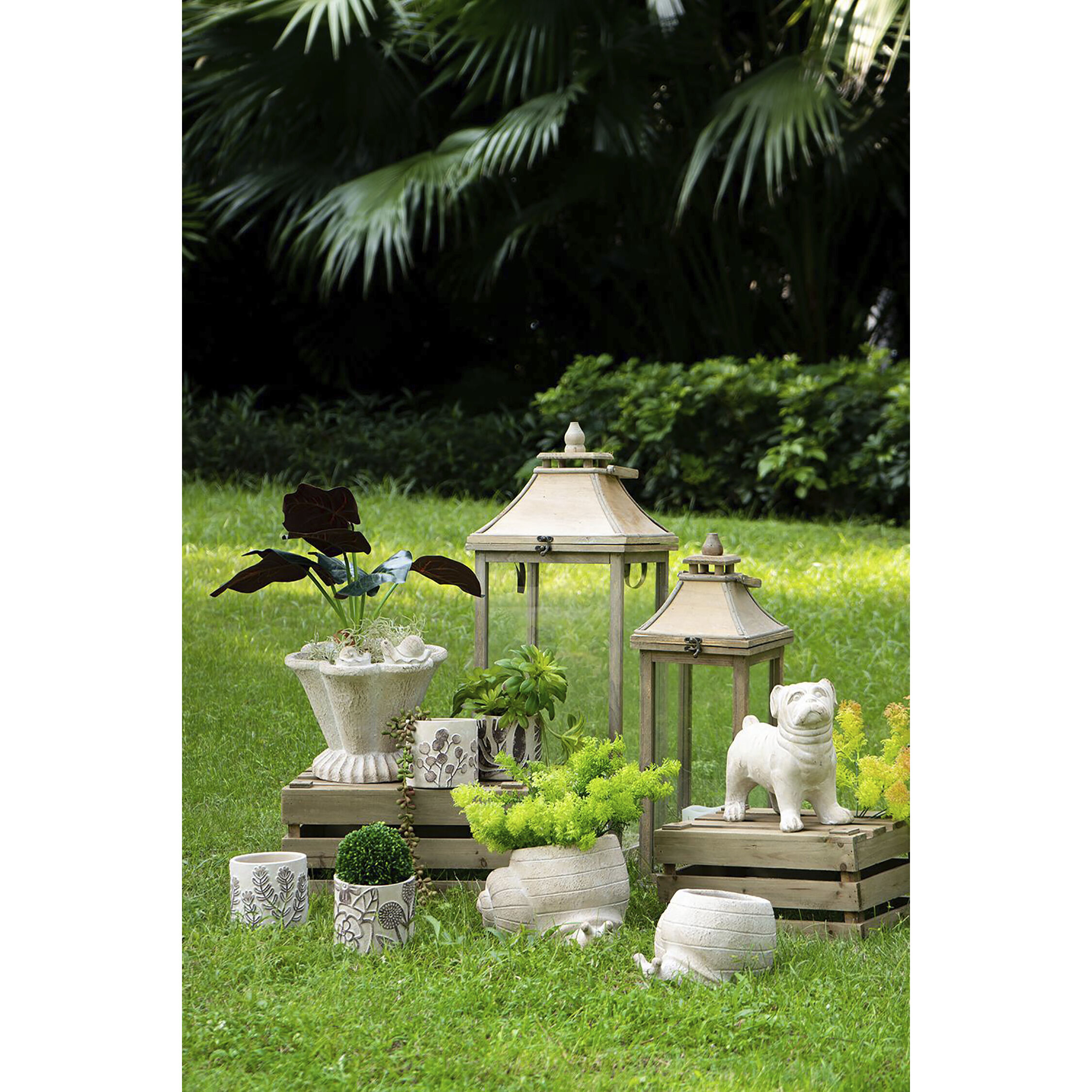 Standing Bulldog Beige Figurine