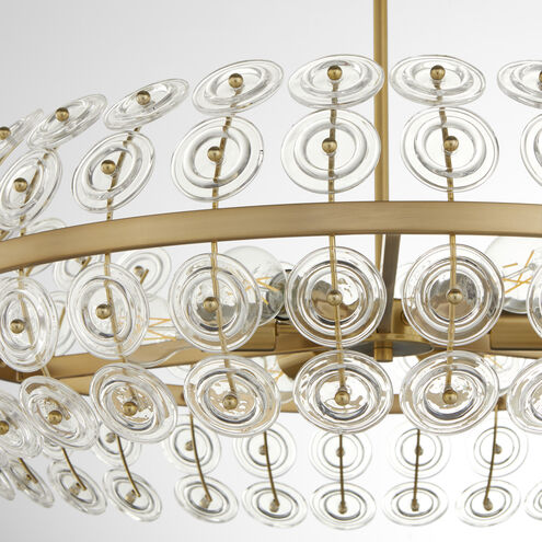Selena 6 Light 10 inch Aged Brass Pendant Ceiling Light