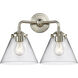 Nouveau Large Cone 2 Light 15.75 inch Bathroom Vanity Light