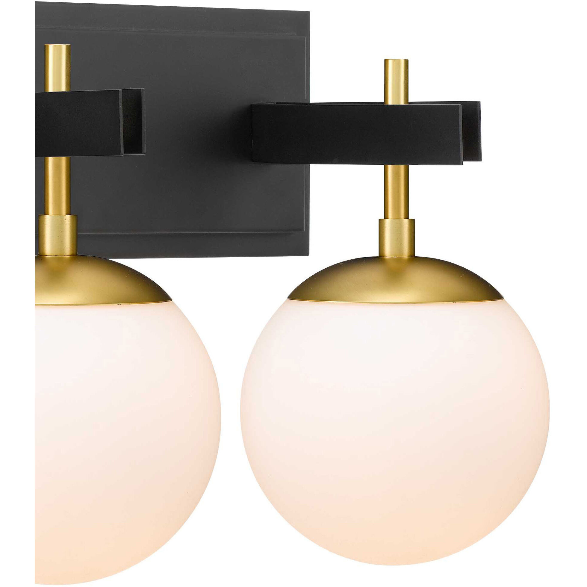 Allie 3 Light 24.75 inch Black/Satin Brass Bath Vanity Light Wall Light
