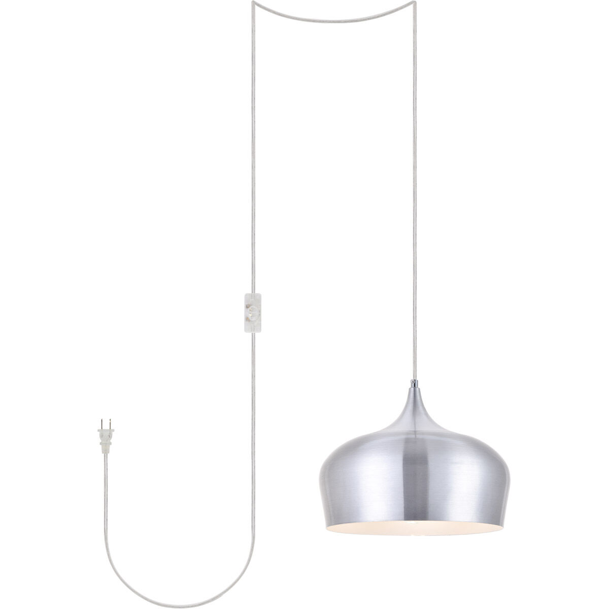 Nora 1 Light 11.5 inch Burnished Nickel Pendant Ceiling Light
