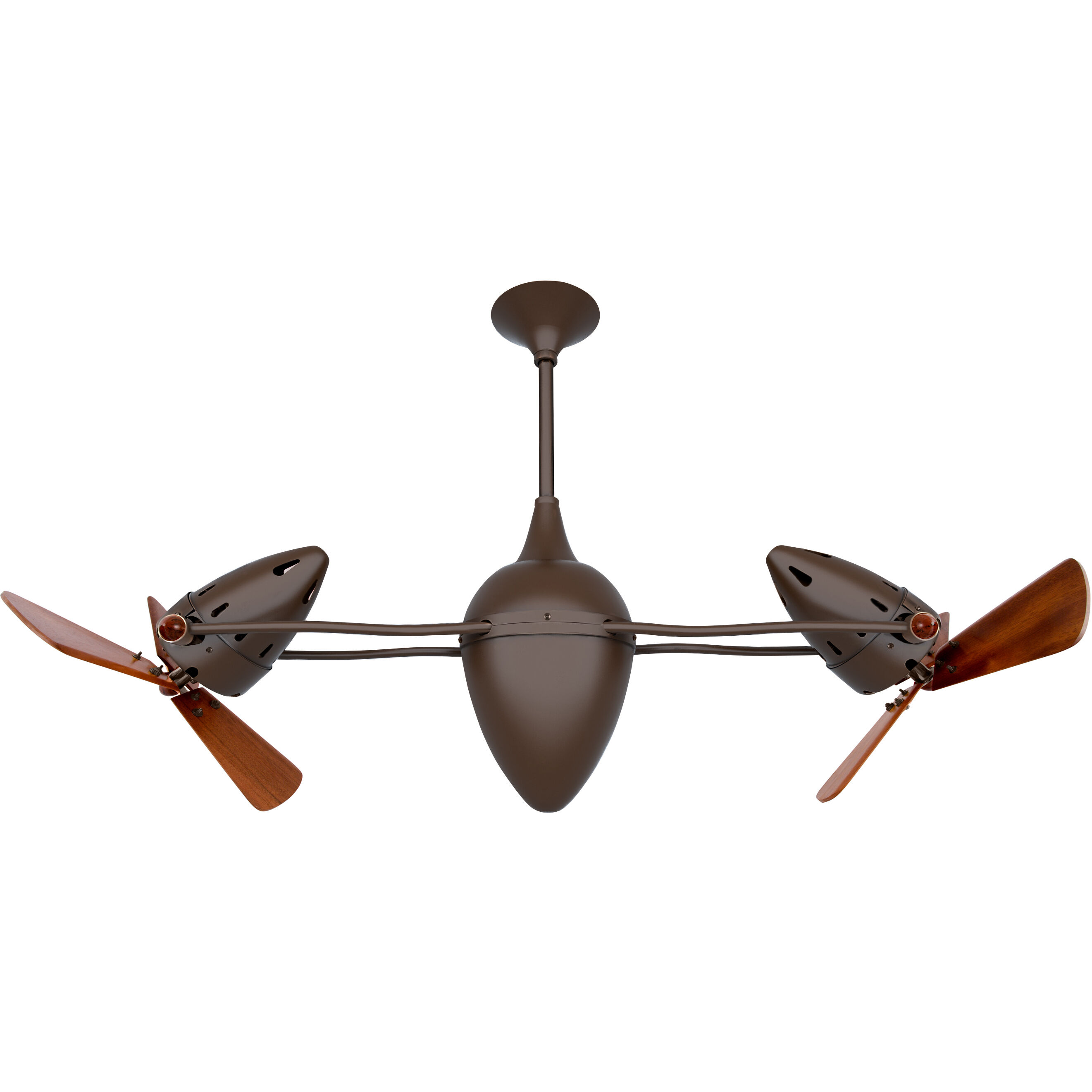 Matthews-Gerbar Ar Ruthiane 16 inch Bronzette with Solid Mahogany Wood Blades Rotational Ceiling Fan, Matthews-Gerbar