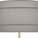 Decker 62.63 inch 150 watt Modern Brass Floor Lamp Portable Light in Smoke Gray