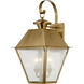 Mansfield 3 Light 23 inch Antique Brass Outdoor Wall Lantern 