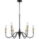Brielle 6 Light 26 inch Matte Black Chandelier Ceiling Light