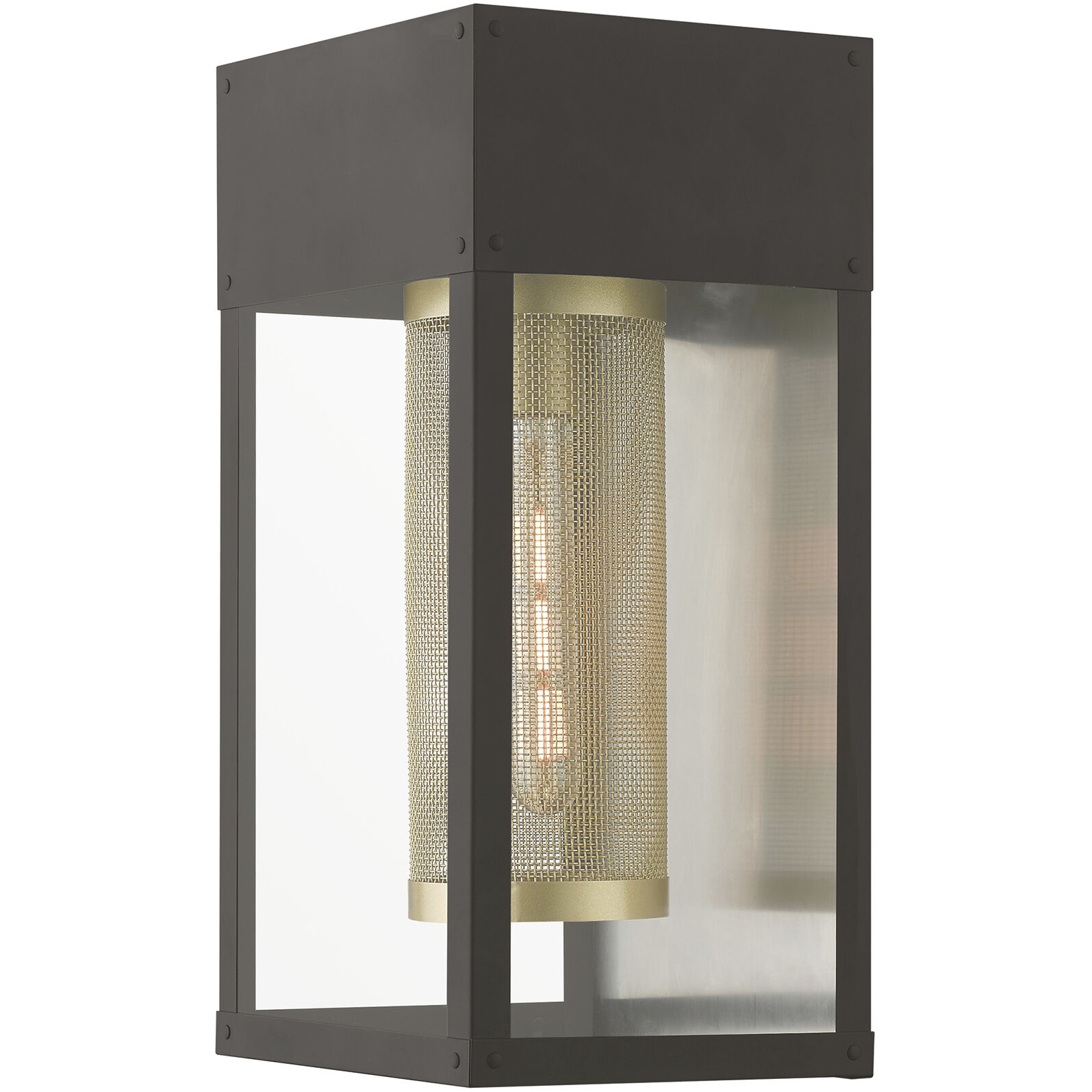 Franklin 1 Light 16 inch Bronze with Soft Gold Candle Outdoor Wall Lantern