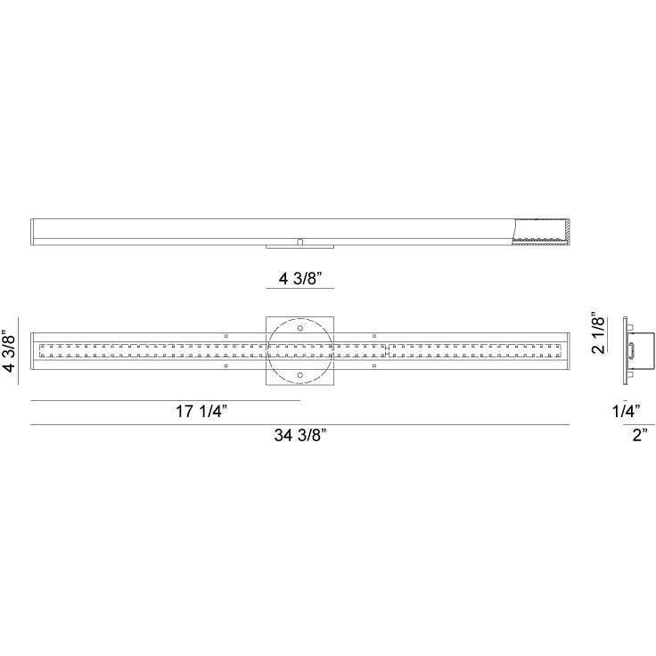 Moirlite Wall Sconce Wall Light in Aluminum