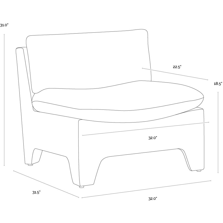 Dallin Boho Oatmeal Lounge Chair