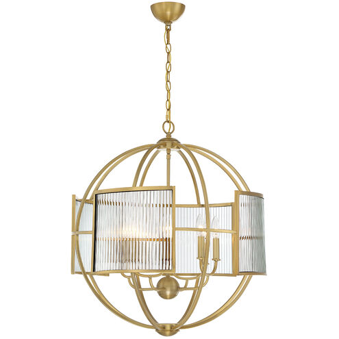 Manilow 8 Light 26 inch Brass Chandelier Ceiling Light