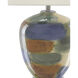 Rainbow 27.25 inch 150 watt Blue and Green and Sand and Rust and Clear Table Lamp Portable Light