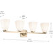 Marant 4 Light 33.25 inch Champagne Bronze Vanity Light Wall Light