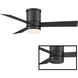 Axis 44 inch Matte Black Flush Mount Ceiling Fan in 3500K