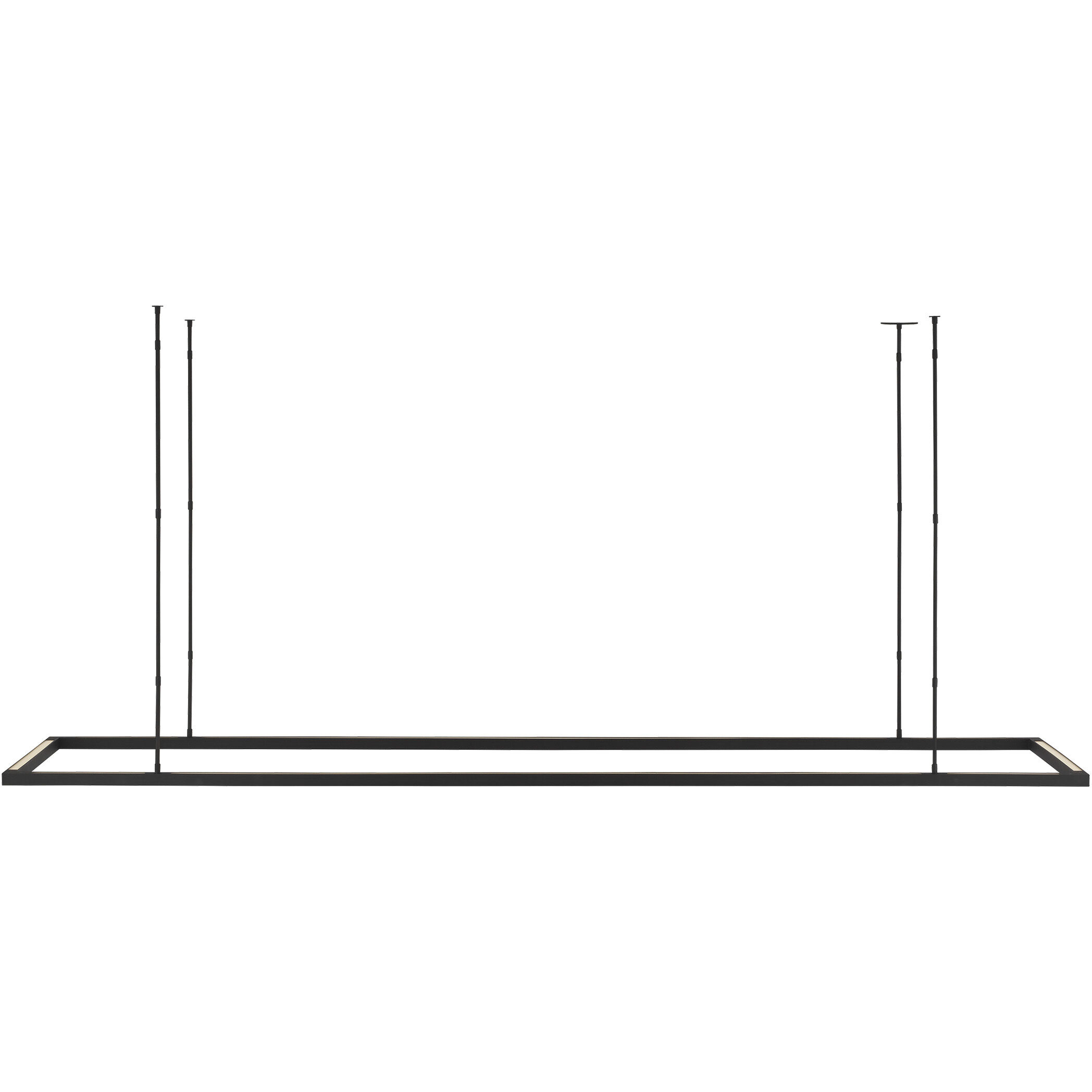 Mick De Giulio Stagger Halo Linear Suspension Ceiling Light in Nightshade Black