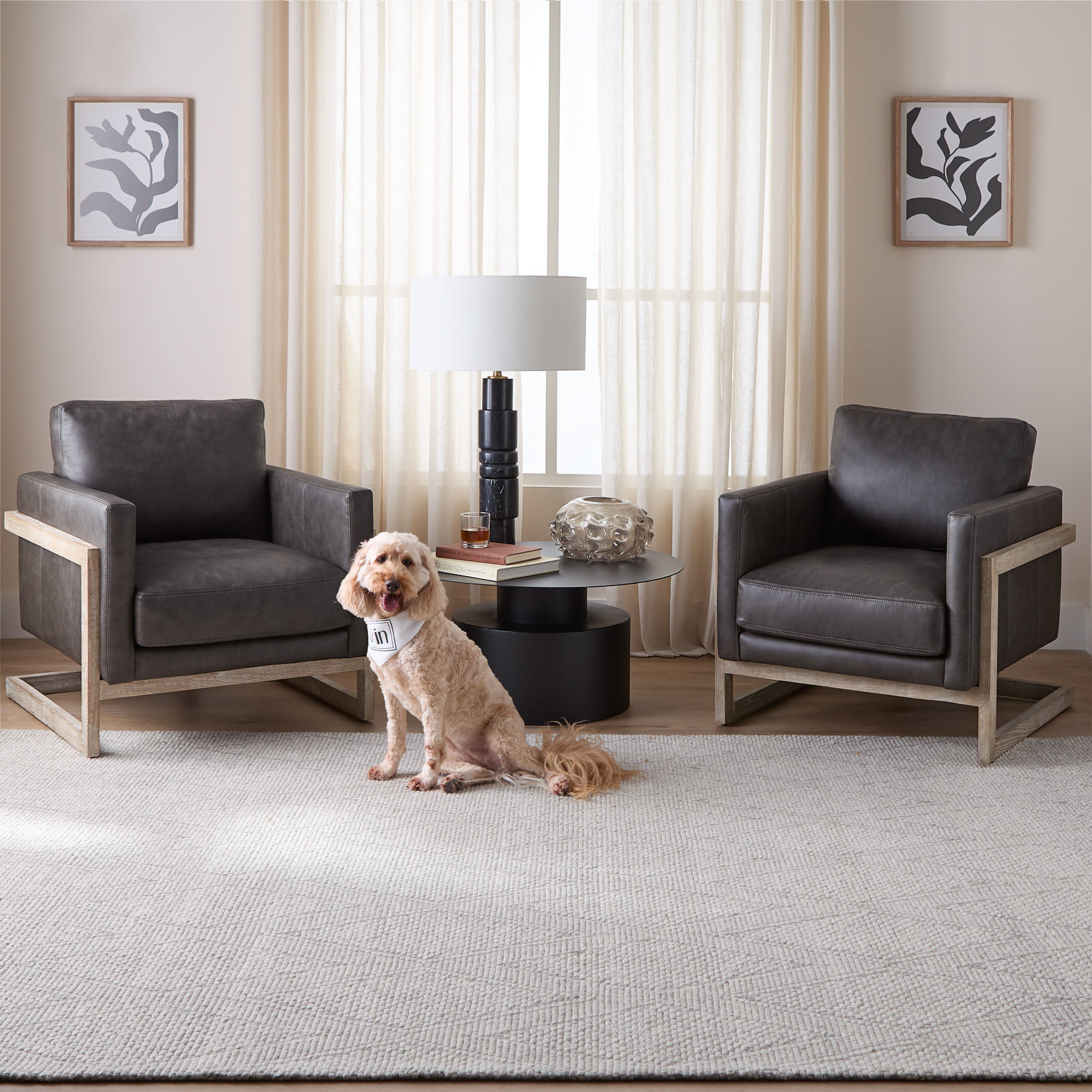 Natural Luxe 114 X 79 inch Light Grey Rug in 6 x 9