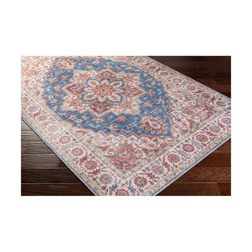 Veronica 90 X 60 inch Navy/Ice Blue/Ivory/Bright Yellow/Wheat/Mauve Rugs