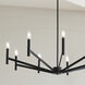 Vector 9 Light 36 inch Midnight Black Chandelier Ceiling Light