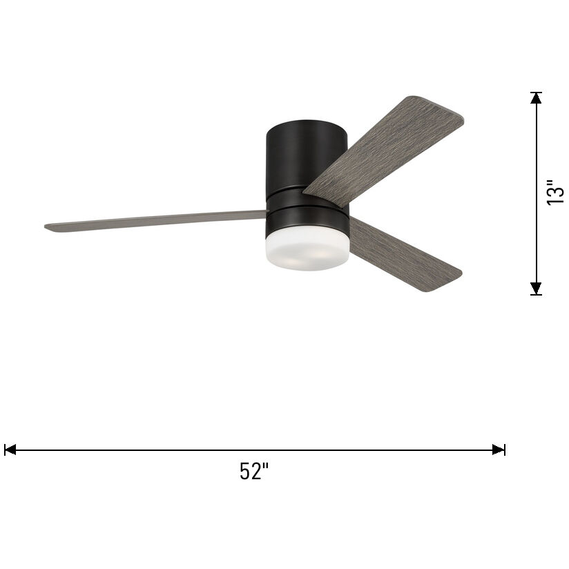 Era 52 Hugger LED 52 inch Matte White Indoor/Outdoor Ceiling Fan