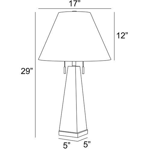 Touca 29 inch 60.00 watt Grey Table Lamp Portable Light