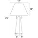 Touca 29 inch 60.00 watt Grey Table Lamp Portable Light