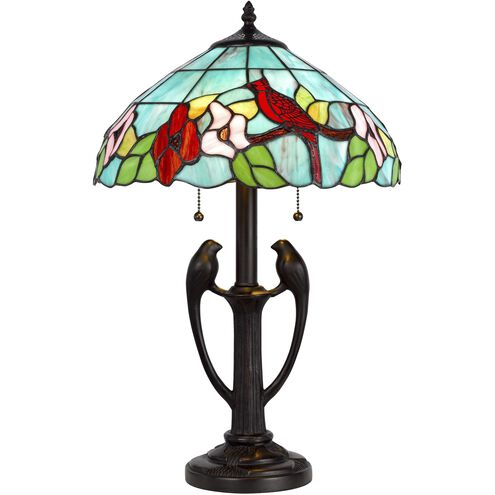 Tiffany 22 inch 60.00 watt Black Table Lamp Portable Light