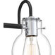 Andrews 3 Light 22 inch Earth Black Bath Light Wall Light, Large