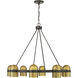 Andover 8 Light 35 inch Mediterranean Bronze and Riviera Brass Chandelier Ceiling Light