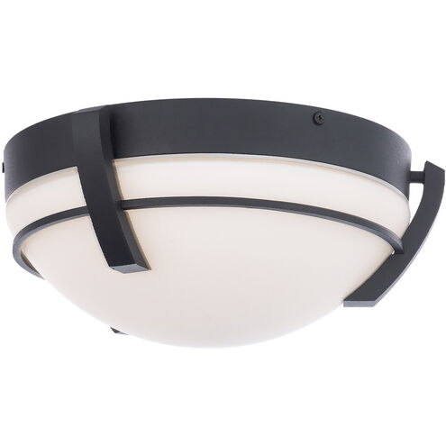 Bradbury 1 Light 16 inch Black Flush Mount Ceiling Light, dweLED