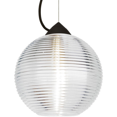 Kristall 8 LED Black Cord Pendant Ceiling Light