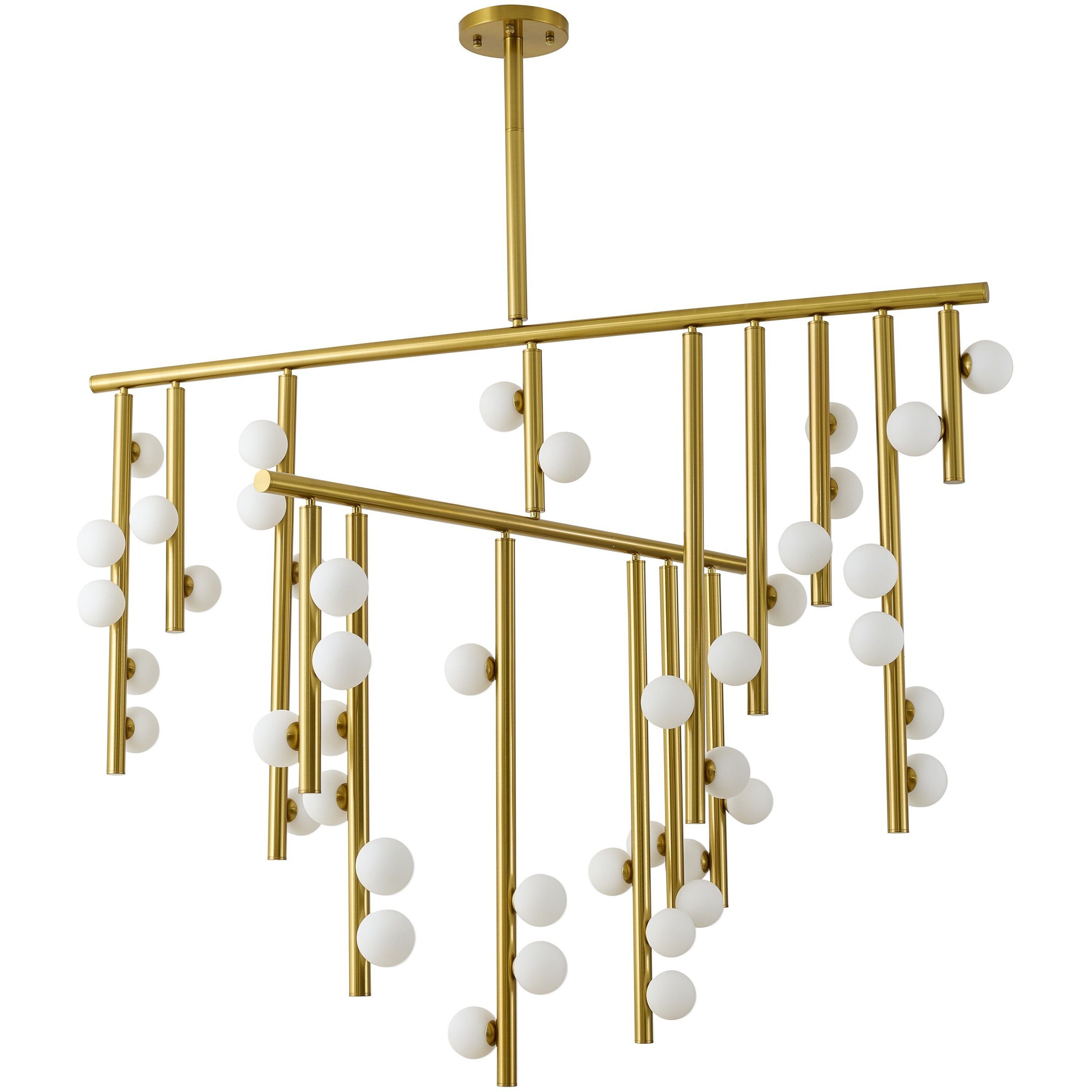 Canada 44 Light 50 inch Satin Brass Chandelier Ceiling Light